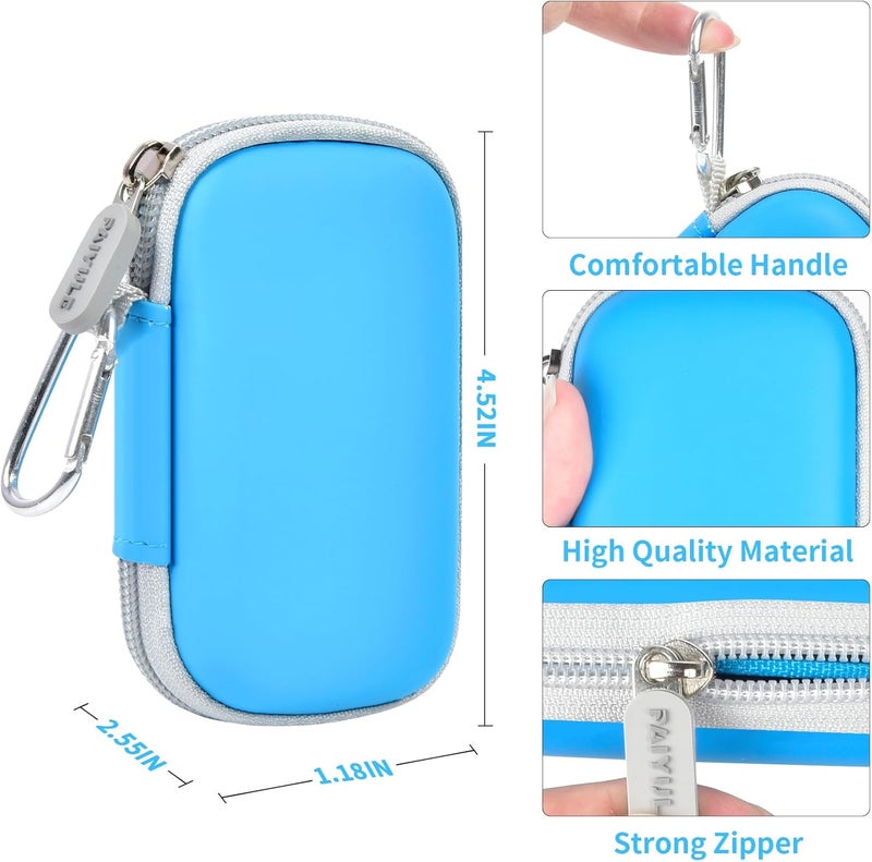 PAIYULE Case Compatible with SanDisk 1TB 2TB 4TB 500GB 8TB for SanDisk Extreme PRO Portable SSD External Hard Drive, Memory Card SD SDXC SDHC Card Storage Holder Organizer (Box Only)(Lightblue) - Image 3